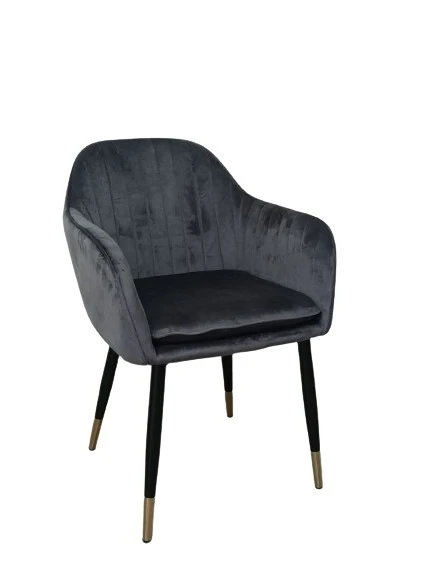 Modern Velvet Cafe Chair, Set Size: Single