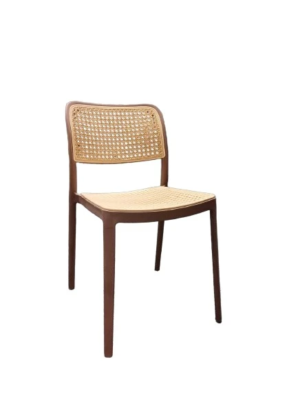 WALNUT Plastic Chair Waiting Backrest Furniture Dining Chairs Comfortable Minima