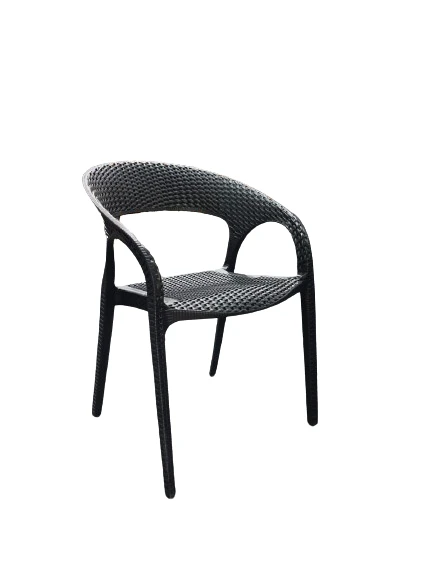 All Weather Proof Ratten Finish Pattio Lounge Chair for Outdoor Use (Color : Cha