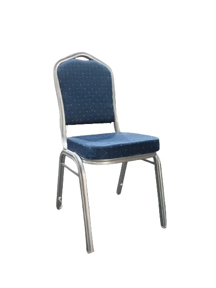 Flash Furniture HERCULES Series Crown Back Stacking Banquet Chair in Blue Fabric